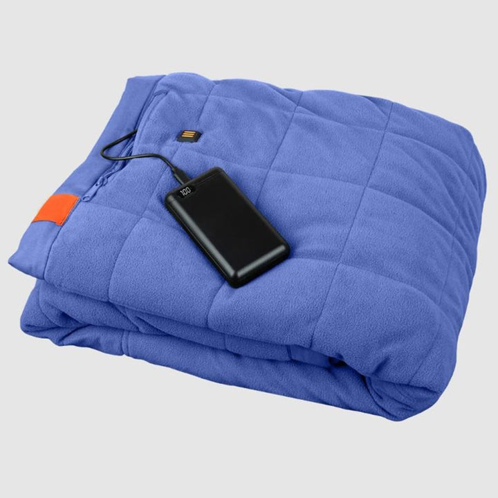 Outdoor Battery Heated Blanket with USB Power Bank and Three Heat Zones | Cordless Heat for Outdoor Days | Heated Blankets