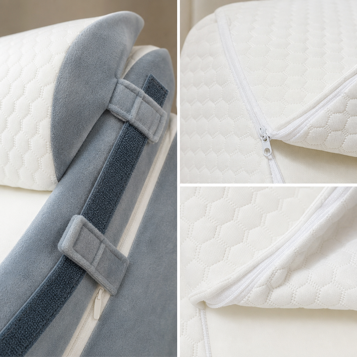Adjustable Three-Piece Memory Foam Wedge System with 20 Positions | Set Your Angle Once and It Stays | Wedge Pillows