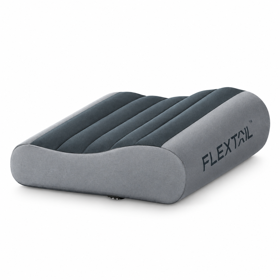 Inflatable Camping Pillow with Dual Height Contour and Washable Cover | Pack-Light Pillow for Campsites | Travel Pillows