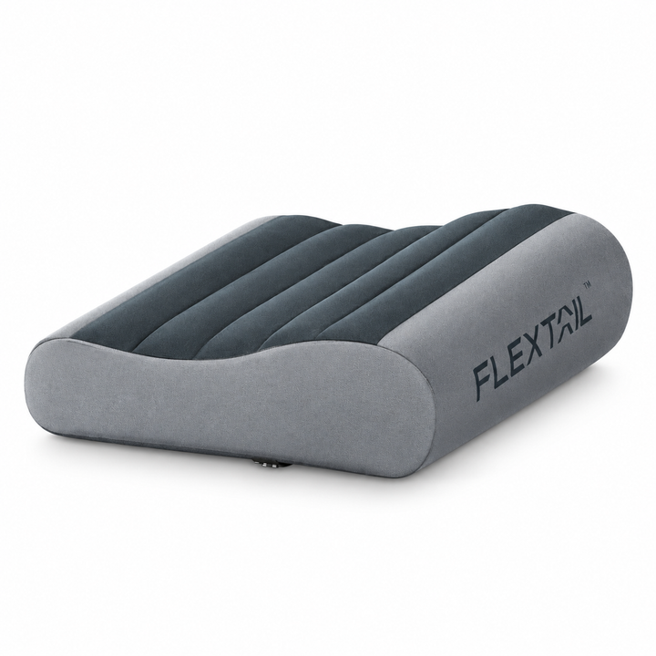 Inflatable Camping Pillow with Dual Height Contour and Washable Cover | Pack-Light Pillow for Campsites | Travel Pillows