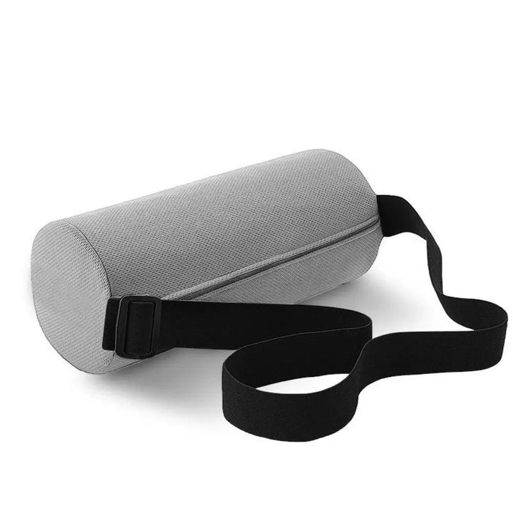 Memory Foam Lumbar Seat Cushion with Adjustable Elastic Strap for Car and Office | Strapped Support for Seated Hours | Seat Cushions