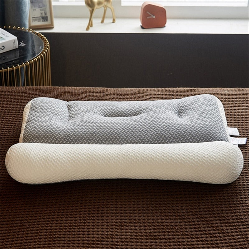 Ergonomic Cervical Pillow with 1100g Hollow Microfibre Fill for All Sleepers | Plush Support for Every Position | Bed Pillows
