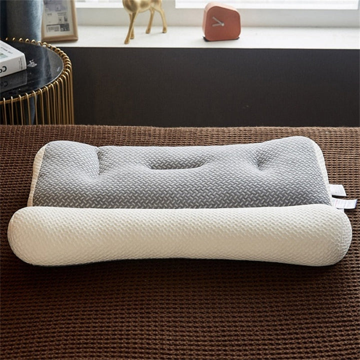 Ergonomic Cervical Pillow with 1100g Hollow Microfibre Fill for All Sleepers | Plush Support for Every Position | Bed Pillows