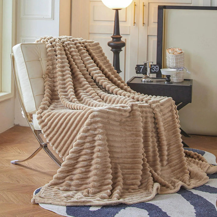 Luxury Faux Rabbit Fur Throw Blanket, Fluffy and Warm | Fluffy Warmth for Any Season | Throw Blankets