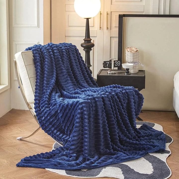Luxury Faux Rabbit Fur Throw Blanket, Fluffy and Warm | Fluffy Warmth for Any Season | Throw Blankets