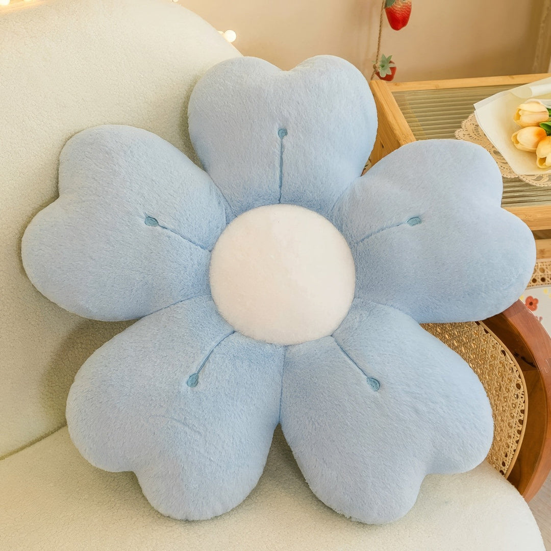 Plush Flower Shaped Throw Pillow in Pastel Petals, Two Sizes | Soft Petal Pillow in Pastels | Plush Pillows