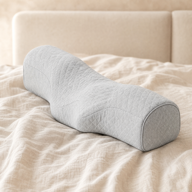 Wave Contour Cervical Memory Foam Pillow for Back and Side Sleepers | Wave Contour Neck Alignment | Bed Pillows