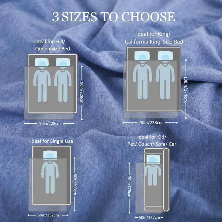 Lightweight Summer Blanket in Thin Breathable Fabric for Layering, Four Sizes | Light Summer Cover for Warm Nights | Cooling Blankets