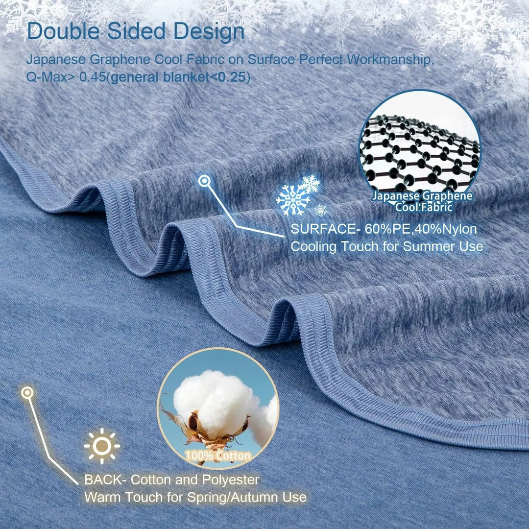 Lightweight Summer Blanket in Thin Breathable Fabric for Layering, Four Sizes | Light Summer Cover for Warm Nights | Cooling Blankets