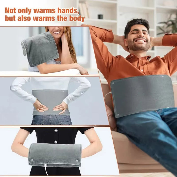 Machine Washable USB Heated Mat with Microplush Fabric | USB Warmth for Desk and Travel | Heating Pads