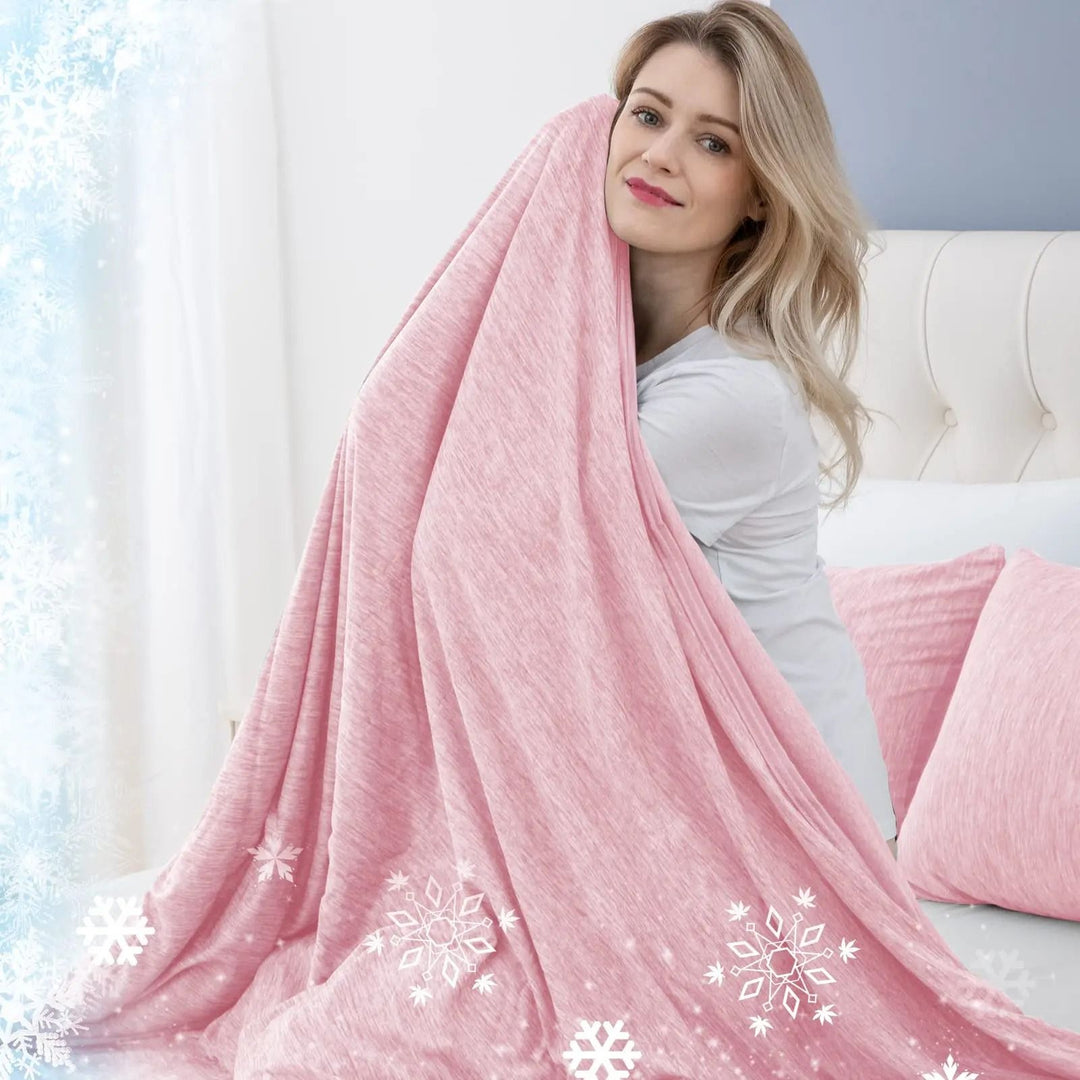 Lightweight Summer Blanket in Thin Breathable Fabric for Layering, Four Sizes | Light Summer Cover for Warm Nights | Cooling Blankets