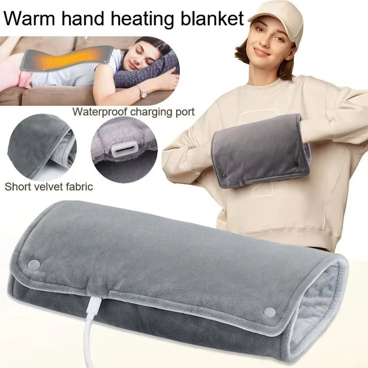 Machine Washable USB Heated Mat with Microplush Fabric | USB Warmth for Desk and Travel | Heating Pads