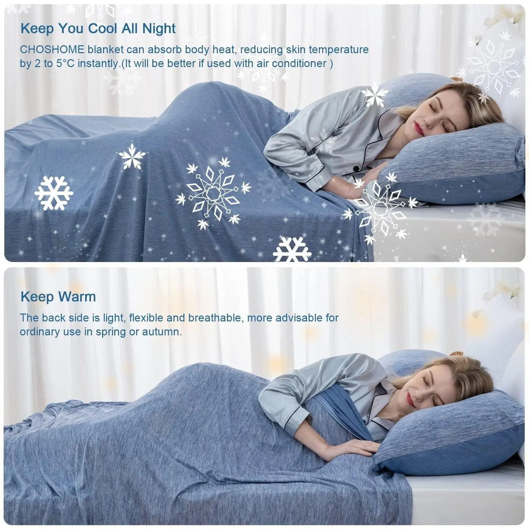Lightweight Summer Blanket in Thin Breathable Fabric for Layering, Four Sizes | Light Summer Cover for Warm Nights | Cooling Blankets