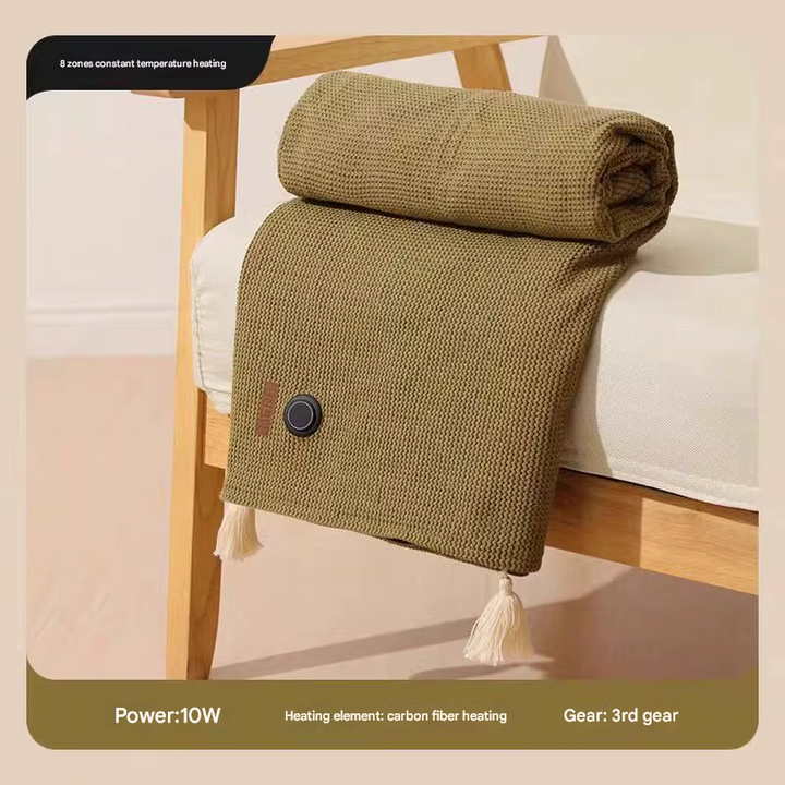 Rechargeable USB Heated Travel Blanket 150 x 80 cm for Winter Trips | Lightweight Heated Blanket for Winter Trips | Heated Blankets