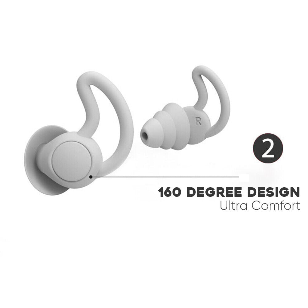 Reusable Silicone Sleep Earplugs with 25dB Noise Reduction and Case | Soft Silicone Plugs for Quieter Sleep | Earplugs