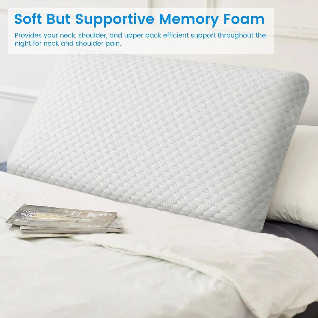 Gel Foam Pillow with Air-Flow Holes for Hot and Allergy-Prone Sleepers | Ventilated Gel Foam for Cool Sleep | Cooling Pillows