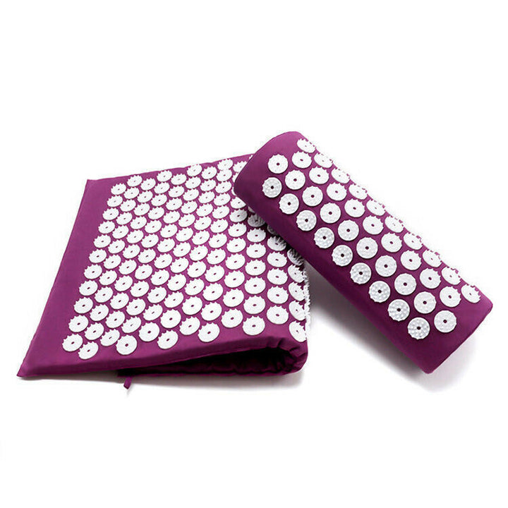 Acupressure Mat and Pillow Set with Hundreds of Pressure Points | Prickle-Point Relaxation Mat and Pillow | Acupressure Mats