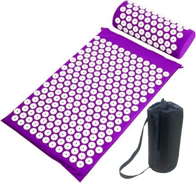 Acupressure Mat and Pillow Set with Hundreds of Pressure Points | Prickle-Point Relaxation Mat and Pillow | Acupressure Mats