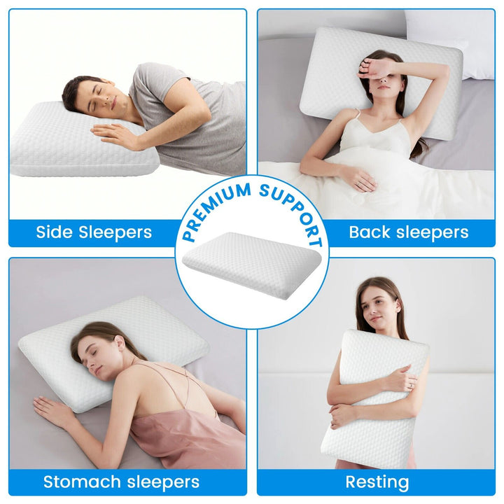 Gel Foam Pillow with Air-Flow Holes for Cool Sleep | Cooler Sleep With Ventilation | Bed Pillows