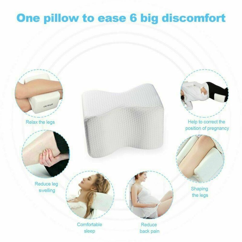Memory Foam Knee Pillow with Washable Zip Cover for Hip Comfort | Hip, Leg and Lower Back Comfort | Knee Pillows