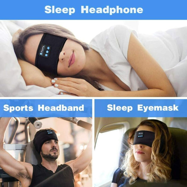 Bluetooth Sleep Headphones Headband with Flat Speakers for Side Sleepers | Soft Headband With Flat Speakers | Sleep Masks