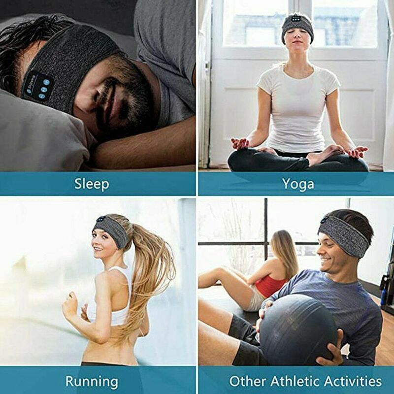Bluetooth Sleep Headphones Headband with Flat Speakers for Side Sleepers | Soft Headband With Flat Speakers | Sleep Masks
