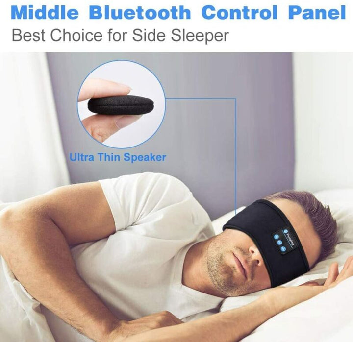 Bluetooth Sleep Headphones Headband with Flat Speakers for Side Sleepers | Soft Headband With Flat Speakers | Sleep Masks