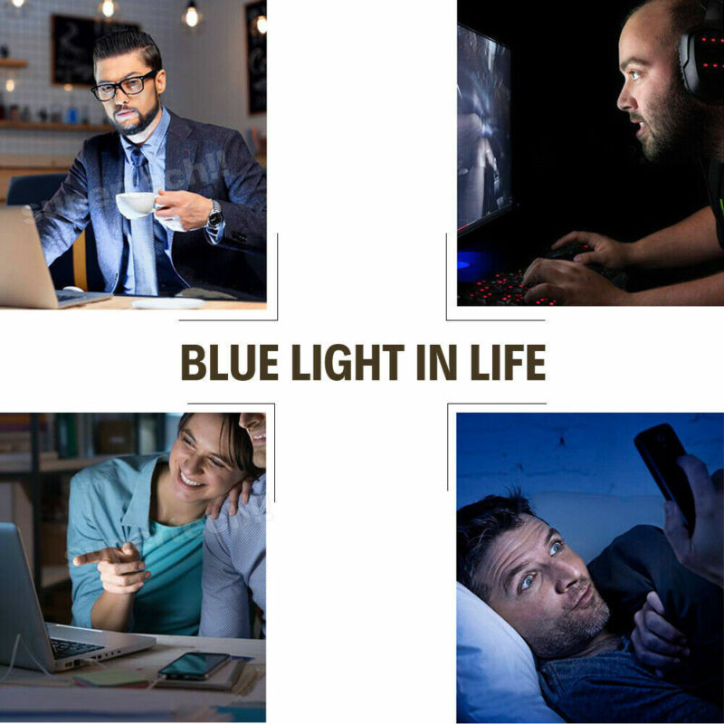 Anti-Glare Blue Light Blocking Glasses with UV Coating, Ultra-Light Frame | Clear-View Screen Glasses, Only 22.7 g | Blue Light Glasses