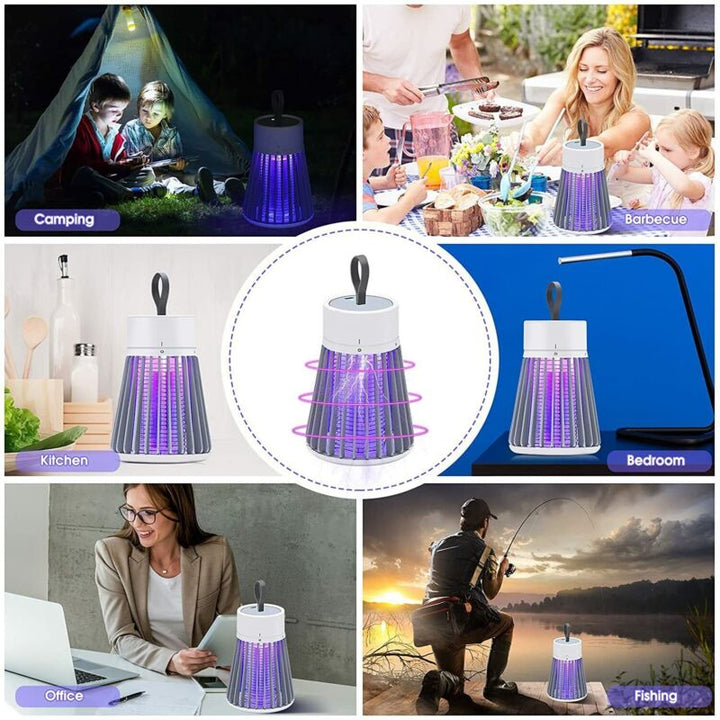 USB Rechargeable 365nm UV Mosquito Zapper Lamp for Indoor and Outdoor Use | Chemical-Free Zapper for Any Space | Insect Traps