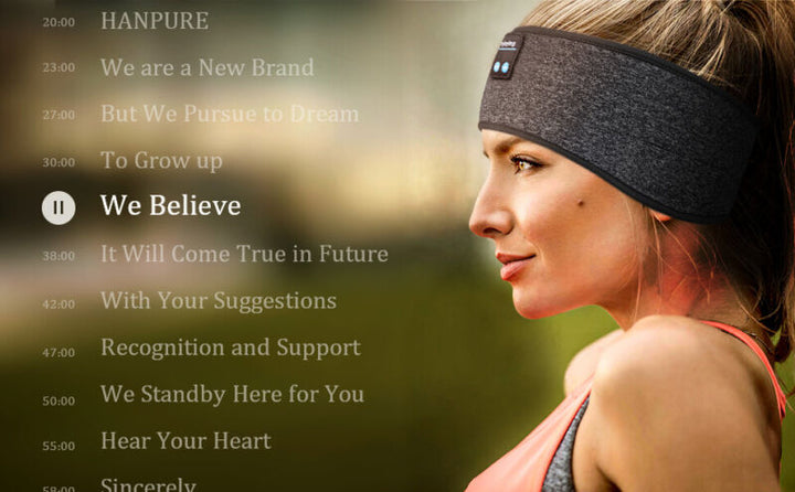 Bluetooth Sleep Headphones Headband with Flat Speakers for Side Sleepers | Soft Headband With Flat Speakers | Sleep Masks
