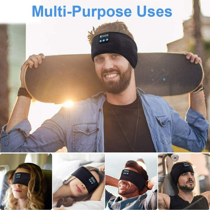 Bluetooth Sleep Headphones Headband with Flat Speakers for Side Sleepers | Soft Headband With Flat Speakers | Sleep Masks