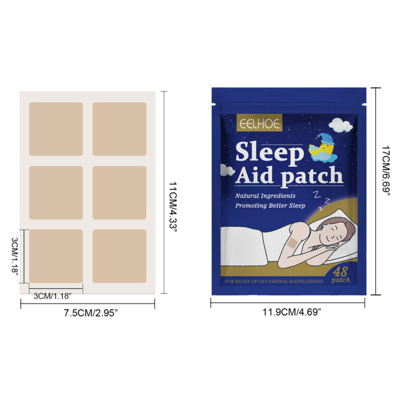 Bedtime Night Patches with Lavender, Chamomile and Melatonin, 48 Count | Night Patches for a Calmer Routine | Sleep Aids