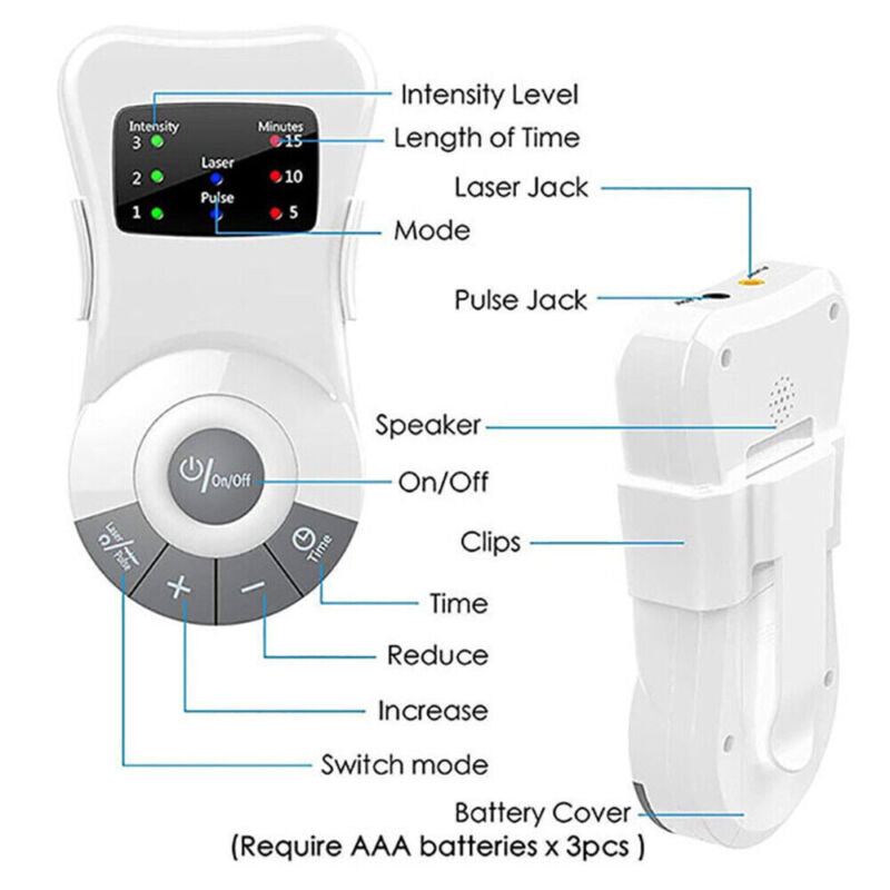 Portable Red Light Nasal Clip Wellness Device with Pulse Massage | Red Light and Pulse in One Clip | Wellness Devices