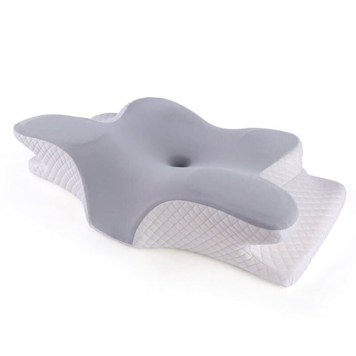 5-in-1 Ergonomic Memory Foam Cervical Pillow with Arm Rests and Silk Cover | Five Zones for Neck Comfort | Bed Pillows