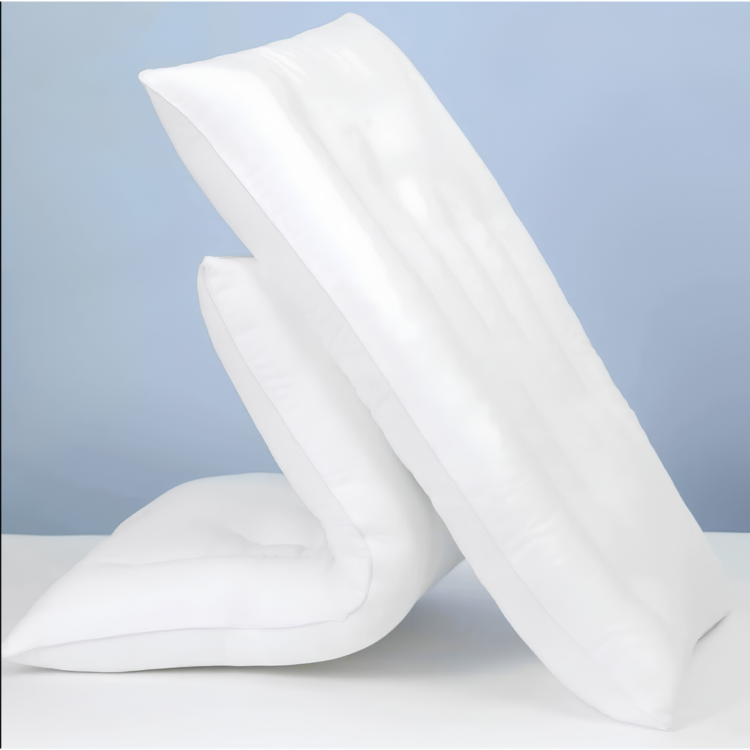 Low Loft Pure Cotton Pillow for Flat Sleepers in Three Sizes | Slim Cotton Pillow for Flat Sleepers | Bed Pillows