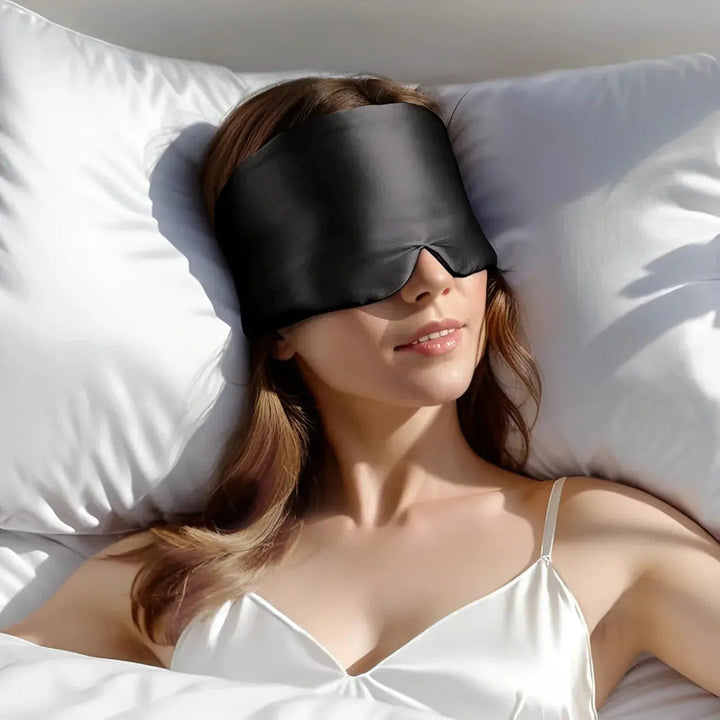 Silky Sleep Mask with Adjustable Strap for Night and Travel | Total Darkness, Soft Touch | Sleep Masks