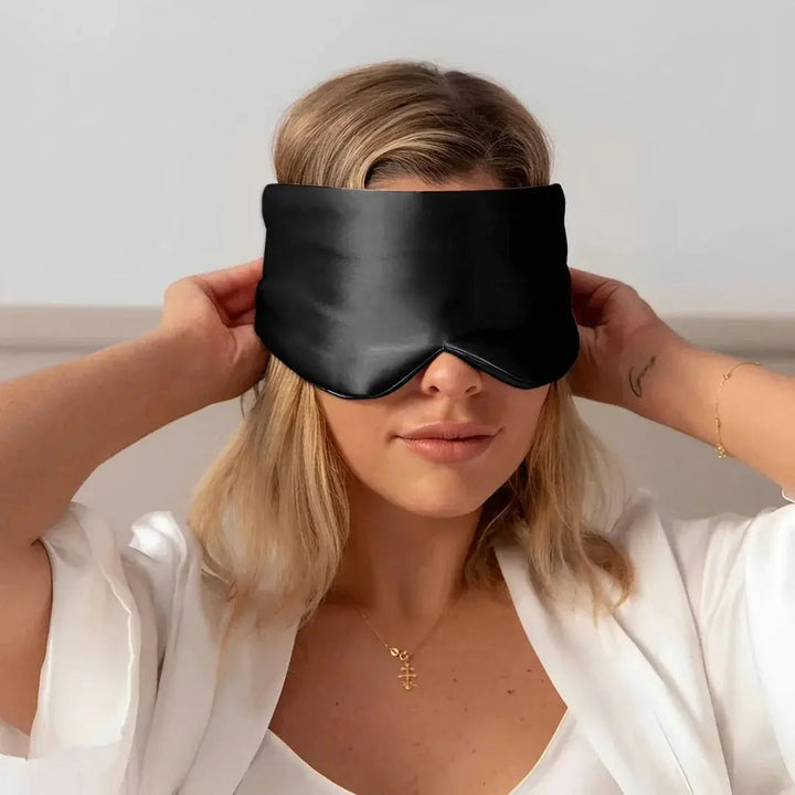 Silky Satin Sleep Mask with Adjustable Strap for Total Darkness | Block Light for Deeper Rest | Sleep Masks