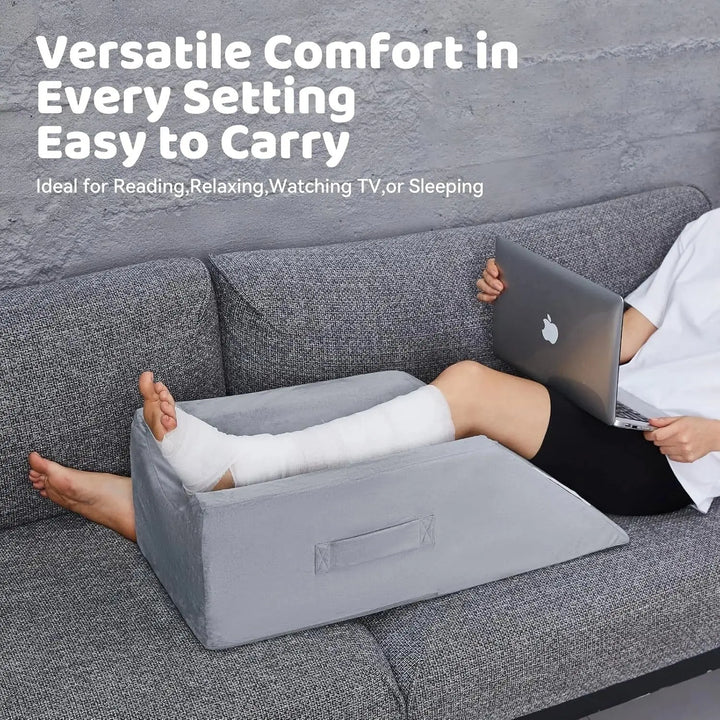 Adjustable Elevation Wedge Cushion, U-Shaped Memory Foam, Velvet Cover | U-Shaped Incline Wedge Pillow | Wedge Pillows