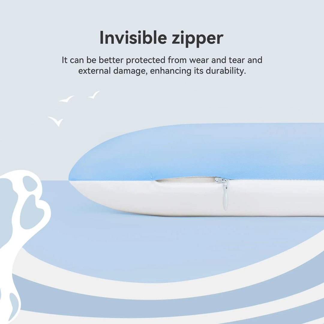 Hyper Slim Flat Pillow for Front and Flat Sleepers, 28 x 16 Inches | Ultra-Low Loft Pillow | Bed Pillows
