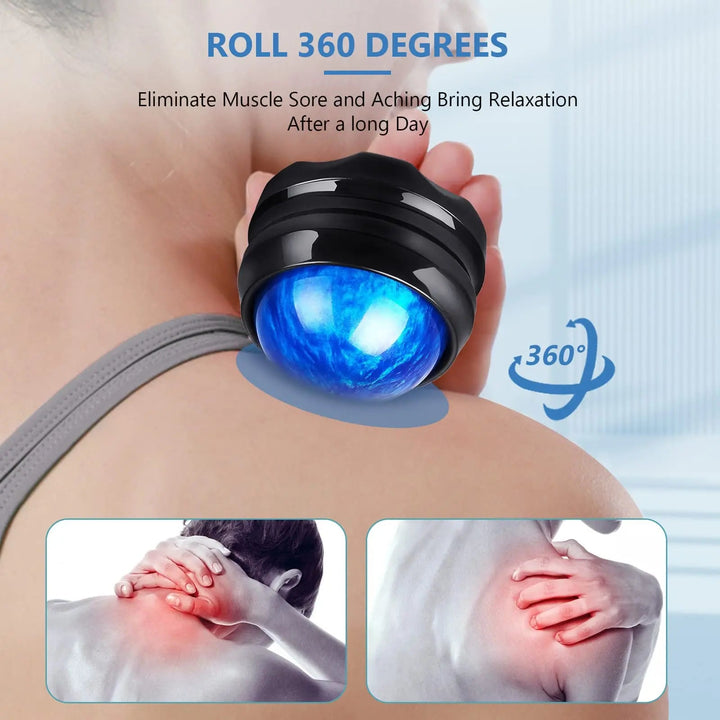 Mini Manual Massage Roller Ball with Free 360 Degree Spin | Handheld Roller for Quick Relief | Massagers