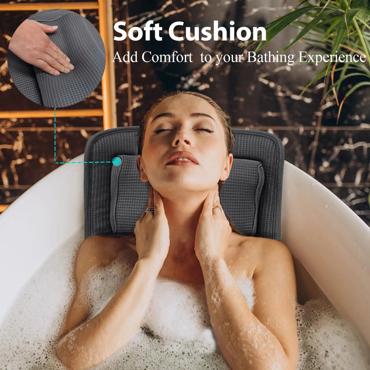 Full Body Bath Pillow with Non-Slip Underside | Soak in Comfort | Bath Pillows