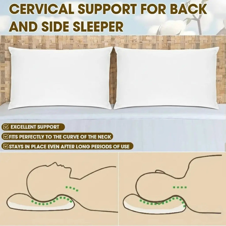 Organic Buckwheat Hull Pillow with Adjustable Fill, 40x60cm, Japanese Style | Firm Cooler Buckwheat Support | Bed Pillows