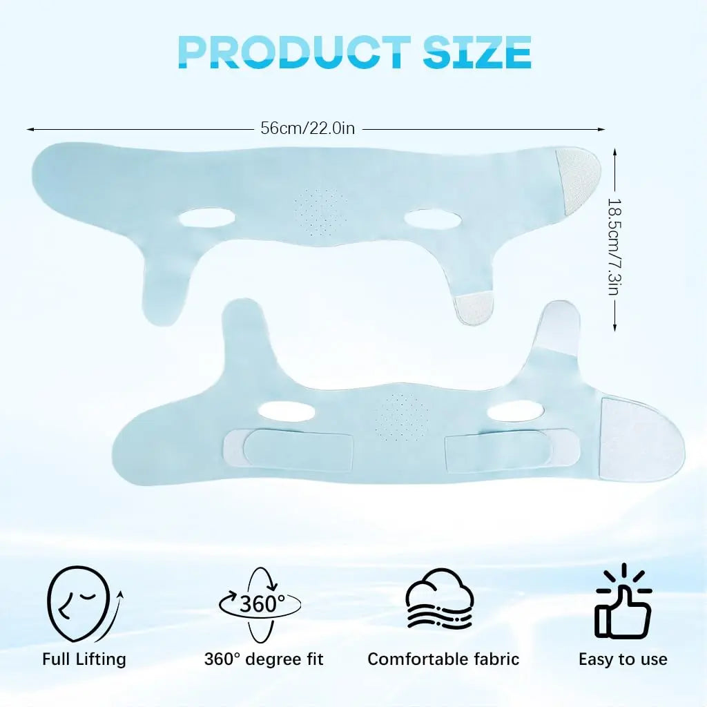 Reusable Silicone Facial Contour Strap with Adjustable Wrap, Latex Free | Soft Reusable Contour Strap | Facial Straps