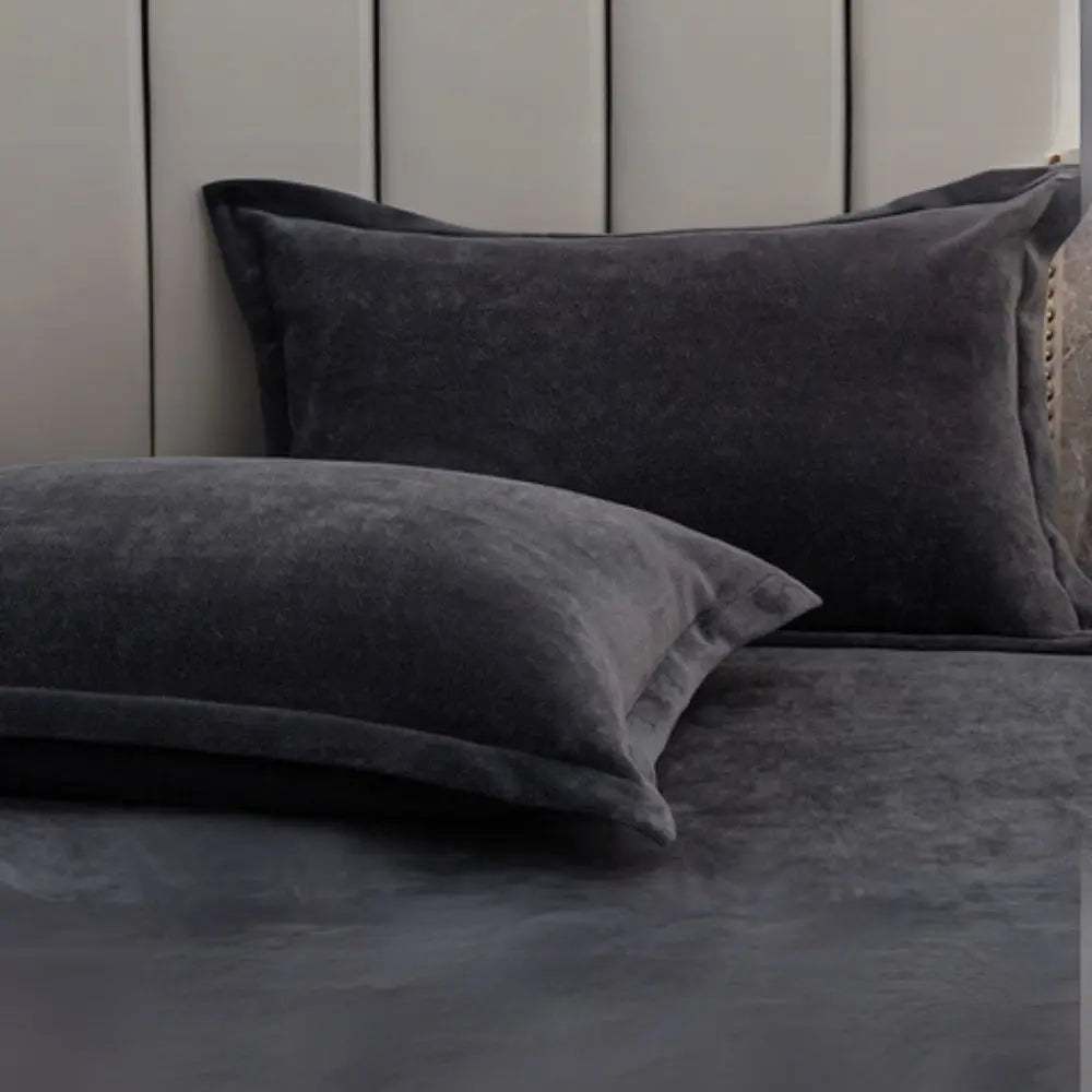 Coral Fleece Winter Pillowcase Set with Hidden Zipper, 48x74cm, 2 Pcs | Warm Fleece Pillow Covers | Pillowcases
