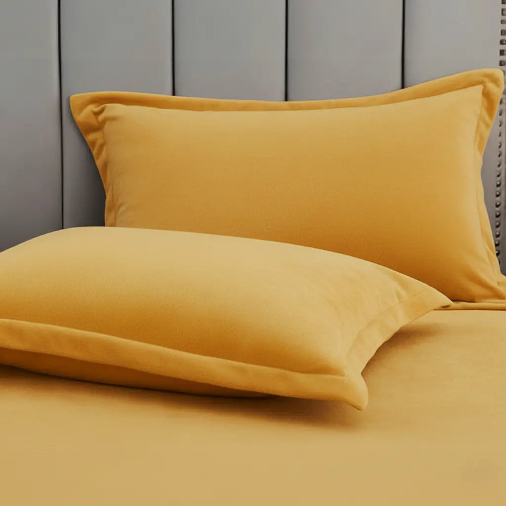 Coral Fleece Winter Pillowcase Set with Hidden Zipper, 48x74cm, 2 Pcs | Warm Fleece Pillow Covers | Pillowcases