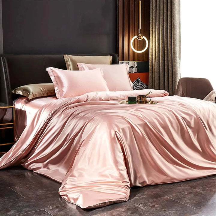 Luxury 100% Mulberry Silk Bedding Set, 4 Pieces with 200x230cm Duvet Cover | Smooth Silk Bedding for Luxury | Bedding Sets