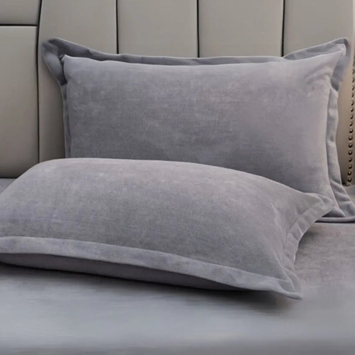 Coral Fleece Winter Pillowcase Set with Hidden Zipper, 48x74cm, 2 Pcs | Warm Fleece Pillow Covers | Pillowcases