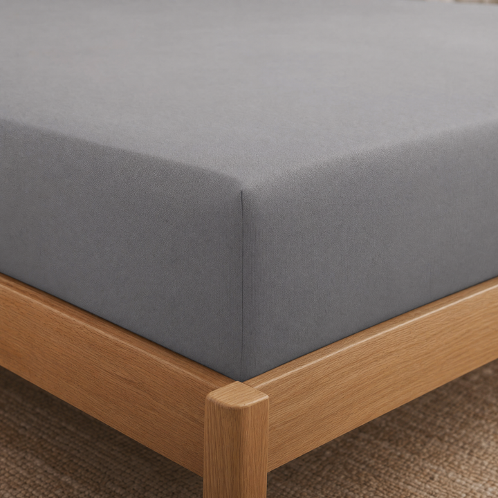 Deep Pocket Cotton Fitted Sheet with Non-Slip Corner Bands in Twin to King | Stays Drum-Tight on Deep Mattresses | Bedding Sets
