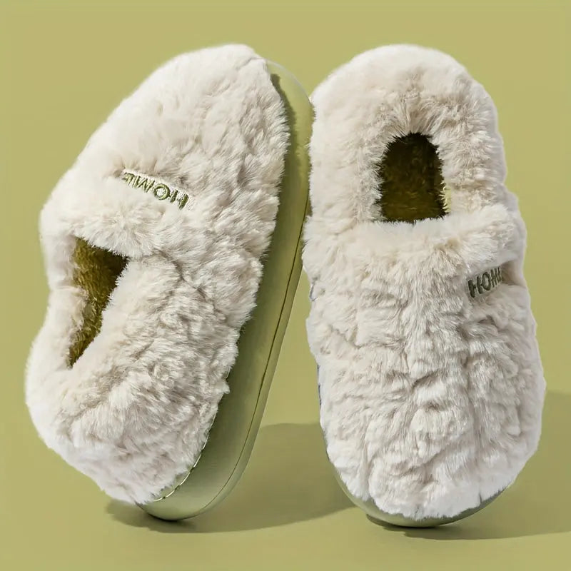 Microwavable Heated Slippers with Flaxseed Chambers and Faux Fur | Warm Feet on Chilly Evenings | Heated Slippers
