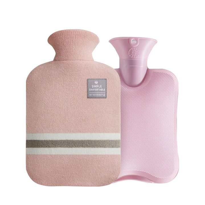 2L Hot and Cold Water Bag with Soft Knitted Cover in Six Colours | Warmth or Chill in a Knitted Cover | Hot Water Bottles